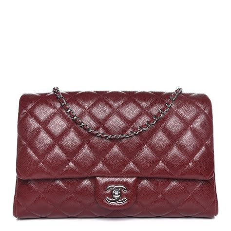 chanel caviar bag red|CHANEL Caviar Quilted Flap Clutch Red.